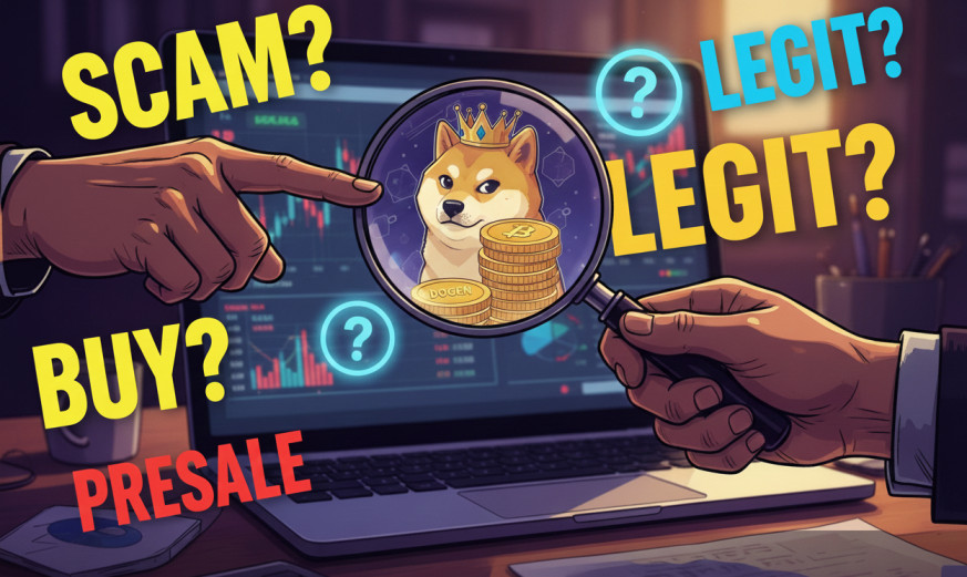 Dogen crypto meme token showing presale growth, price potential, and Solana blockchain branding